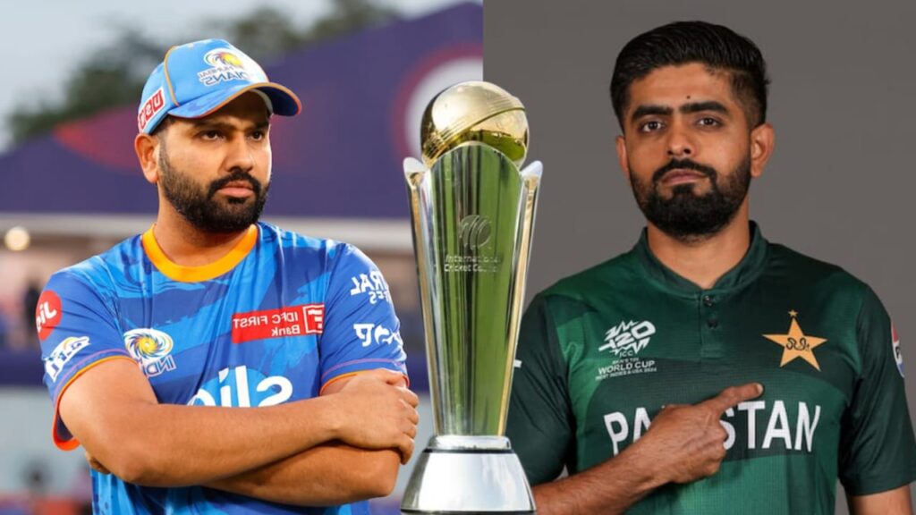 Rohit Sharm and Babar Azam pic, दुबई में चैंपियंस ट्रॉफी