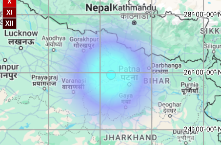 bihar quake area